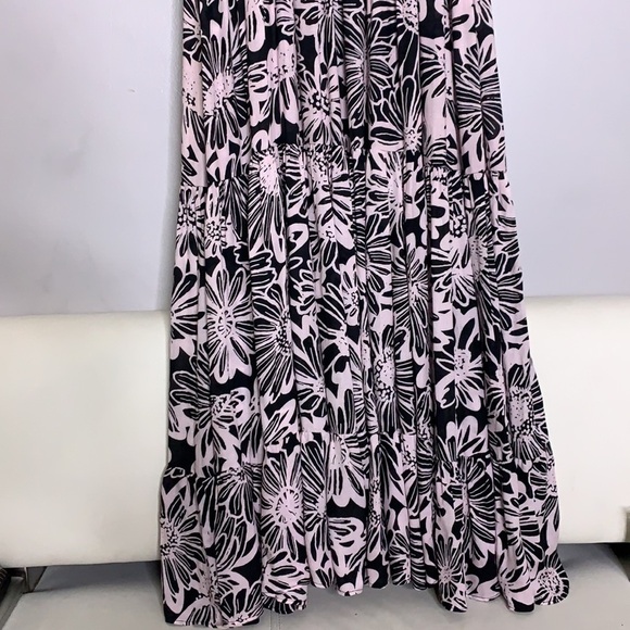 Free People Tiers You Sleeveless Maxi Dress Pink Washed Black combo new small - Picture 7 of 16